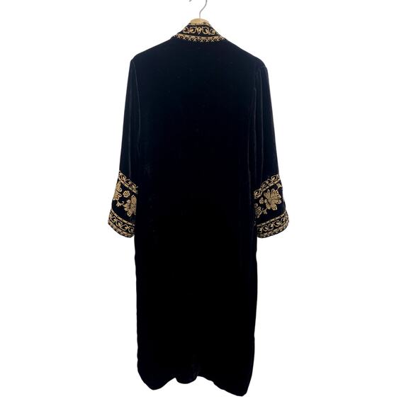 Johnny was S black velvet embroidered kimono coat - Picture 8 of 9